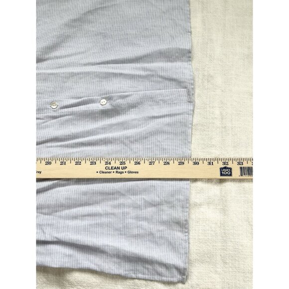 Saint Tropez West Women’s Button‎ Up Linen Blend Shirt Blue White Sz 1X - Picture 7 of 7